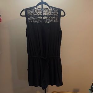 Loft black lace romper